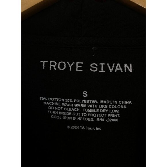 Troye Sivan Honey Rhinestone Spell-Out Pop Zip-Up Hoodie Small - Picture 4 of 4